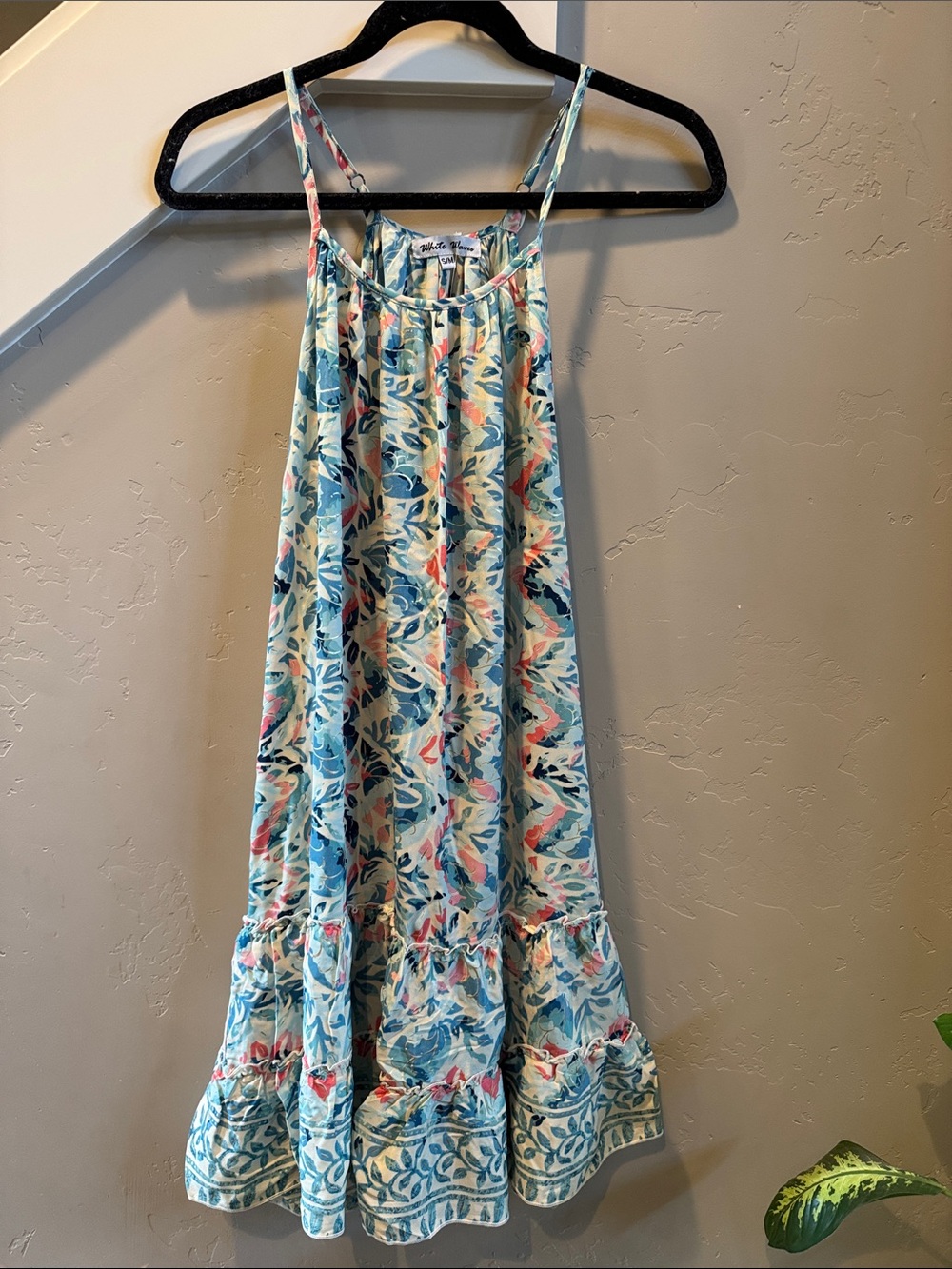 NWT: White Waves Floral Midi Dress 🤍 Sz: S/M